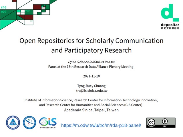 Image for Open Repositories for Scholarly Communication and Participatory Research